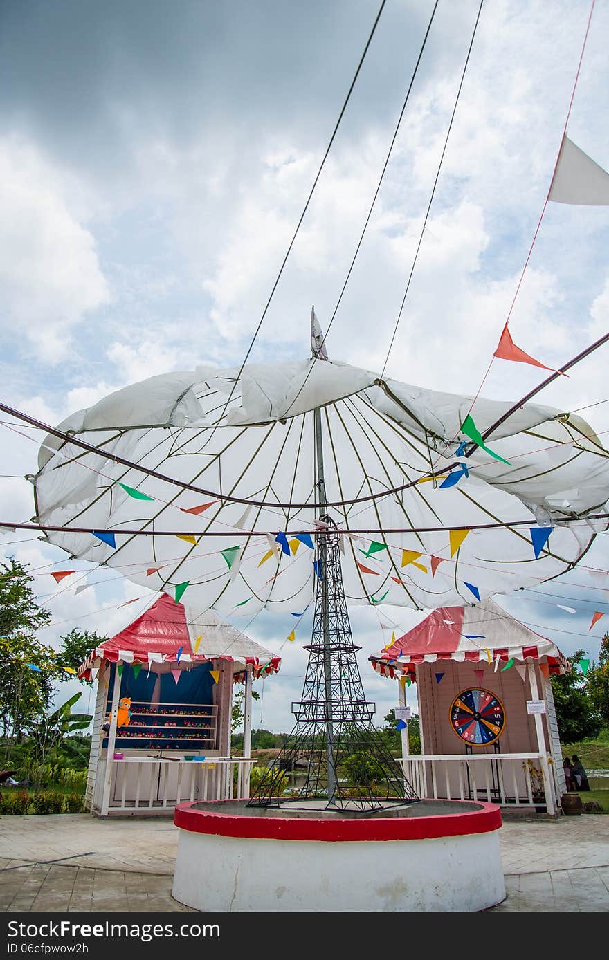 The temple festival in the country of Thailand.