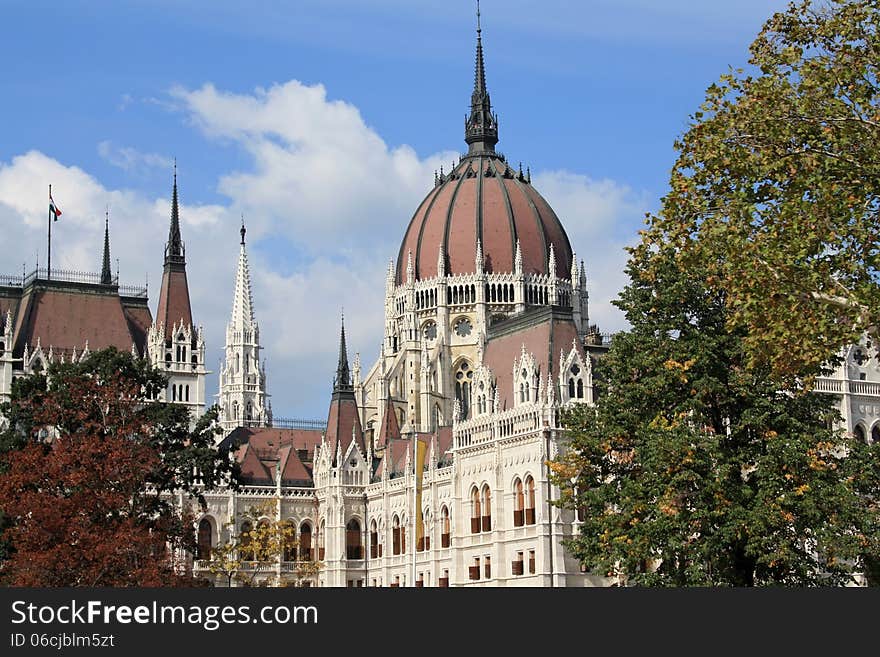 Detail of the Hungarian Parliament building. Detail of the Hungarian Parliament building