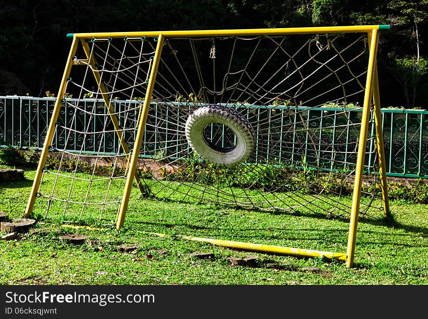 Recycled park game for children. Recycled park game for children