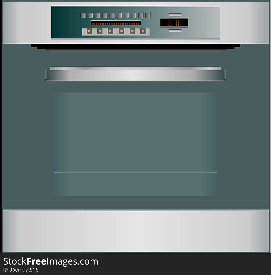 Oven isolated on white. Vector illustration