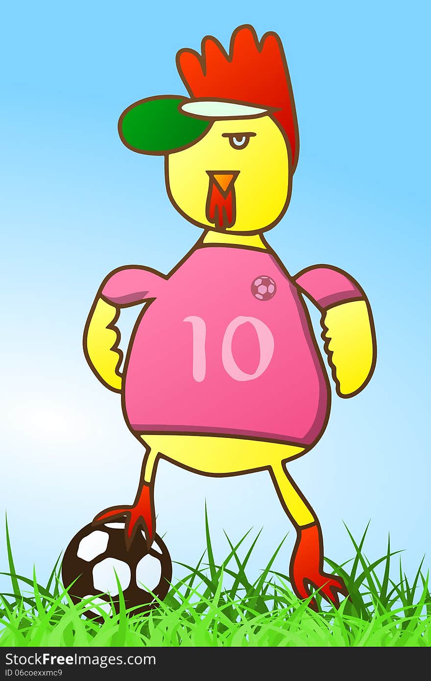 Graphic illustration of Poult Soccer