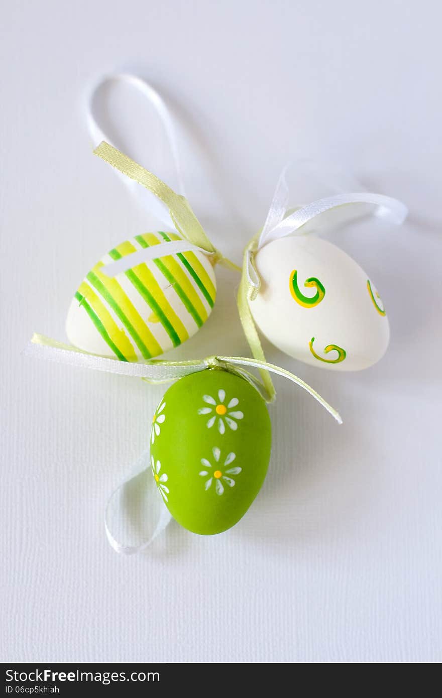 Easter eggs on white background. Easter eggs on white background