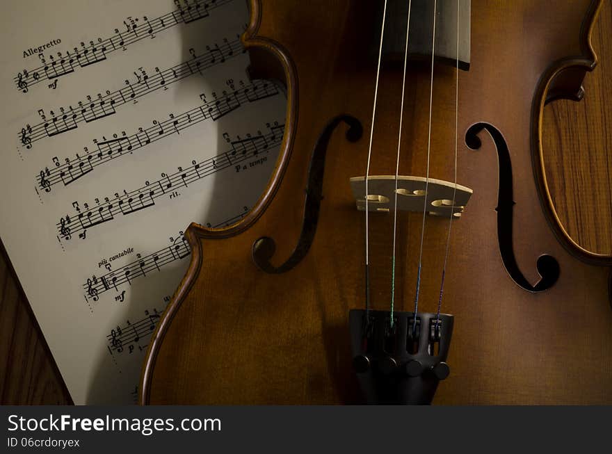 time to practice violin violin with sheet music on vintage style