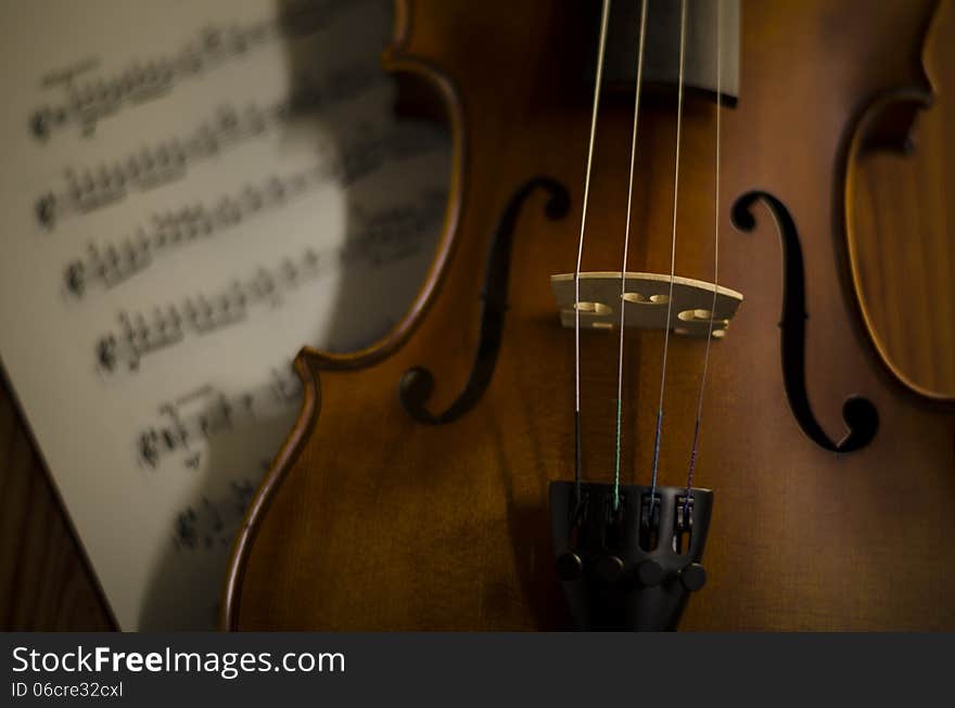 time to practice violin violin with sheet music on vintage style