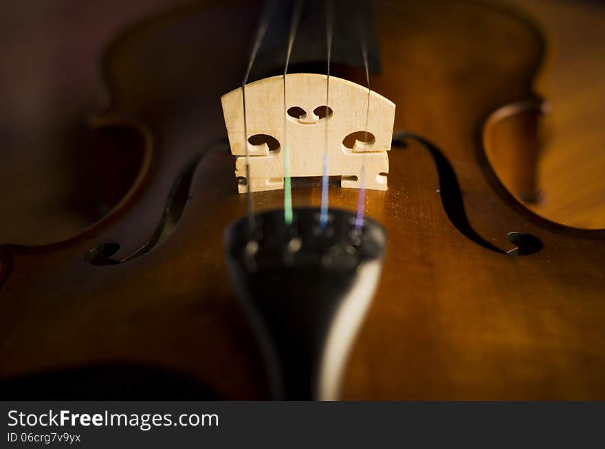 time to practice violin violin in vintage style on wood background