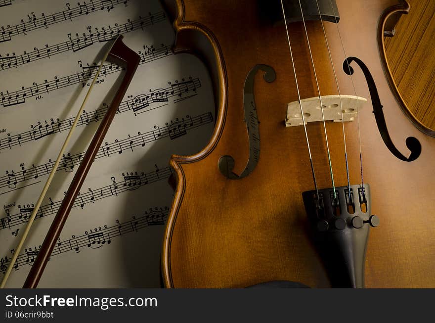 time to practice violin violin with sheet music on vintage style