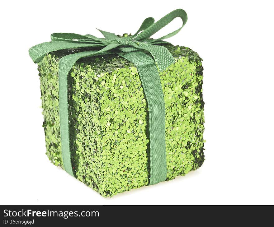 Green glitter box