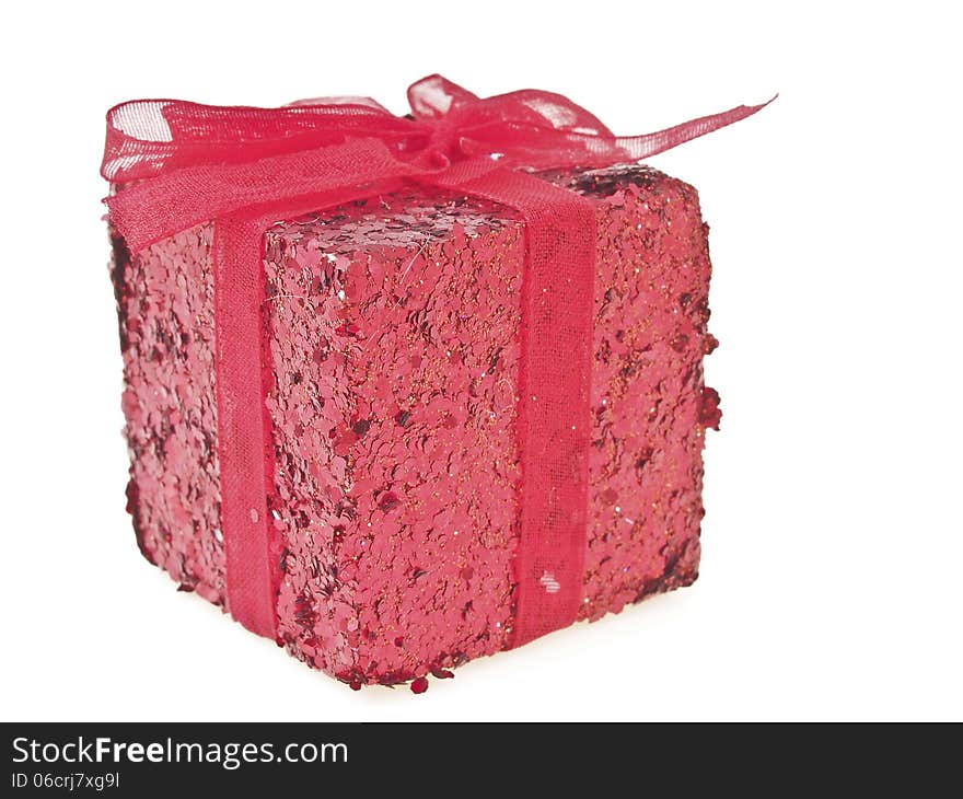 Red glitter box