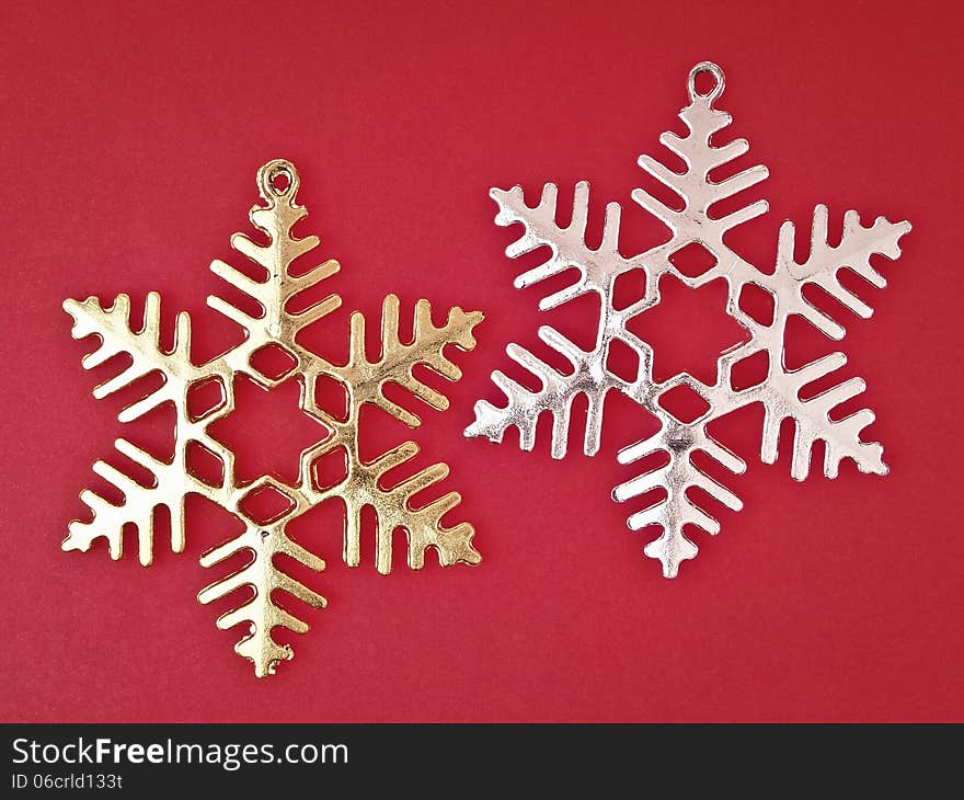 Pair ornament snowflake