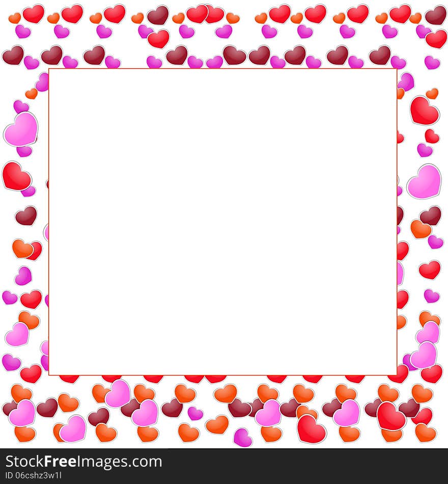 Valentines Day Beautiful Background With Ornaments And Heart.