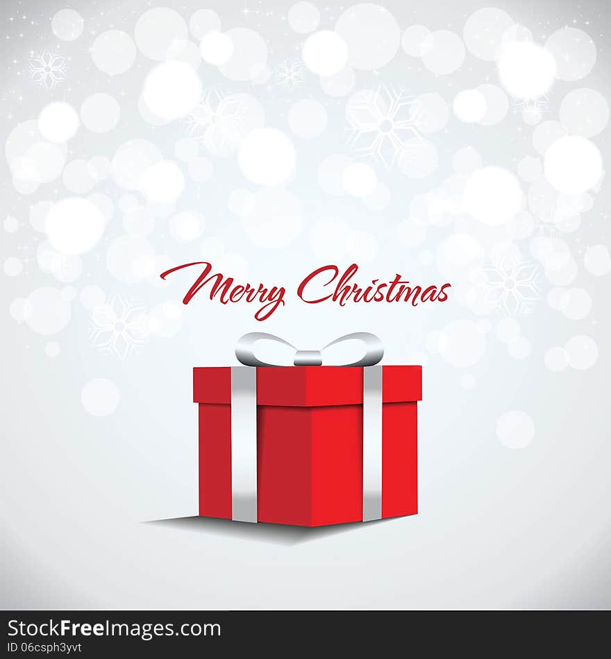 Merry Christmas background with gift box. Merry Christmas background with gift box.