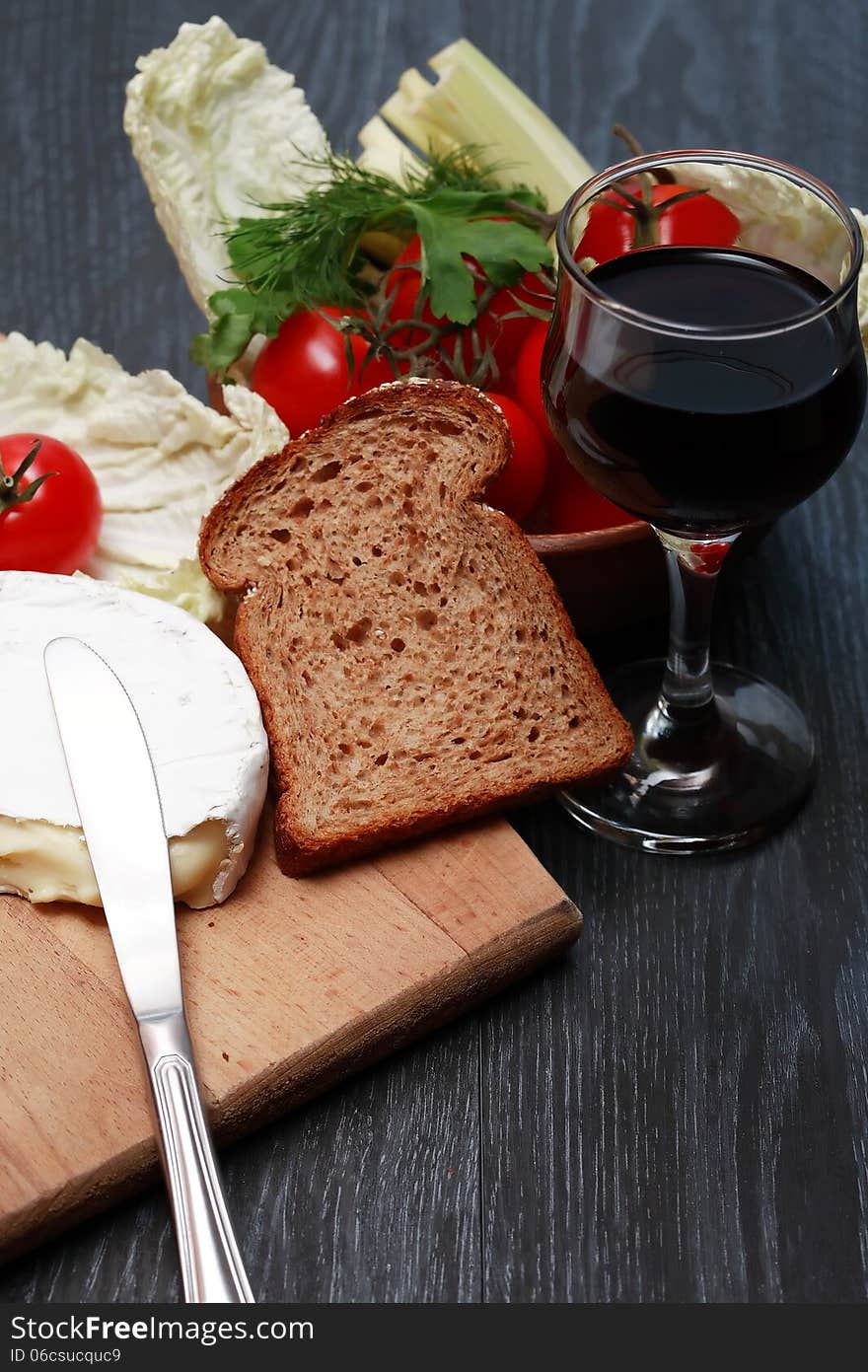 Camembert And Wine