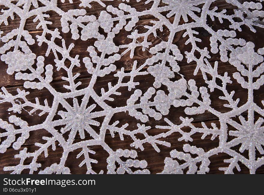 New Year`s Background Of Snowflakes