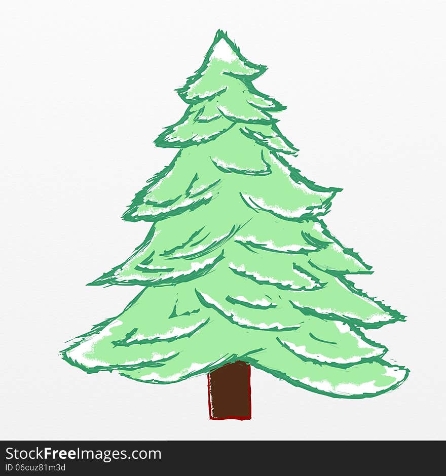 Christmas tree sketch