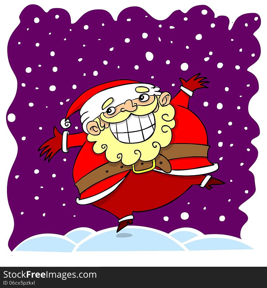 Cartoon santa clause