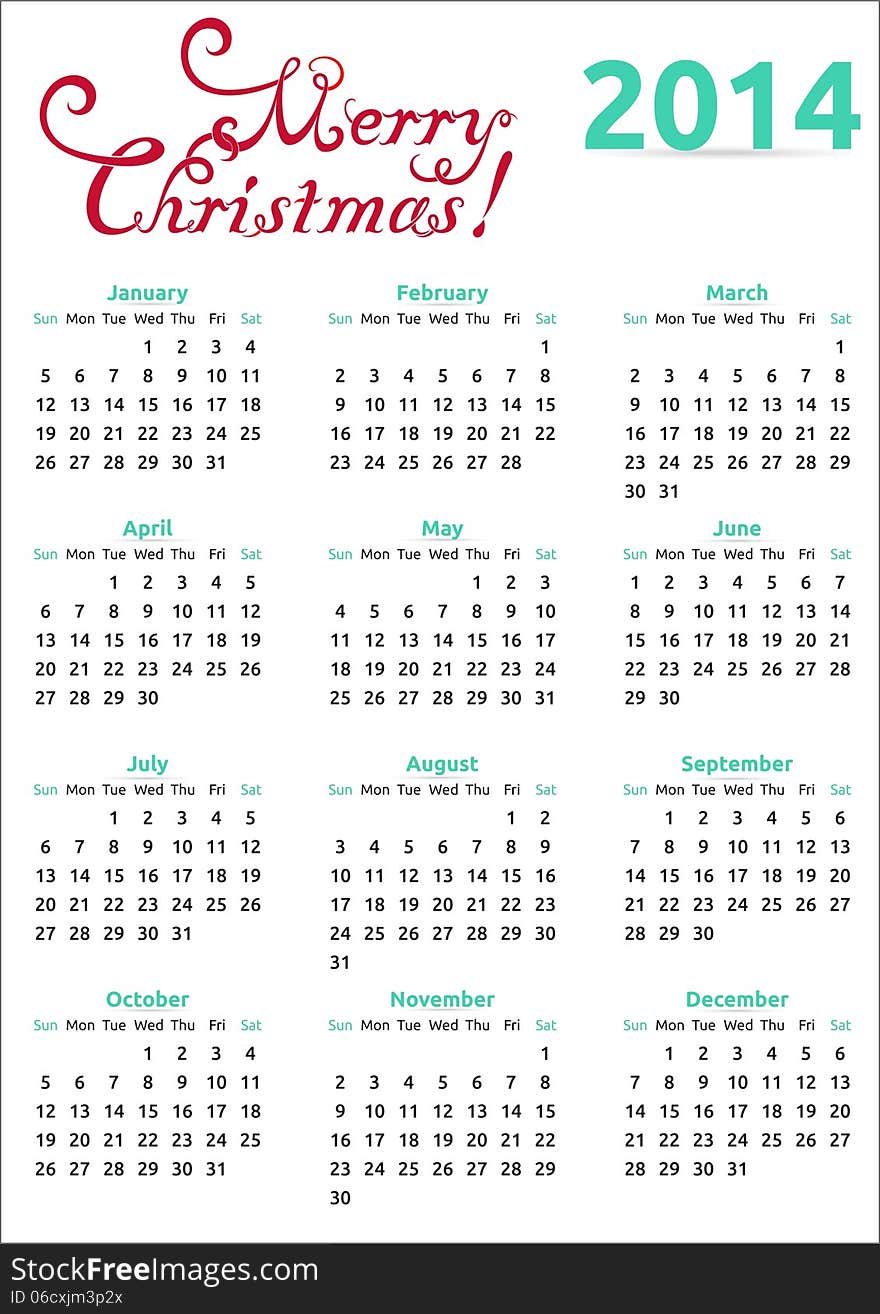 2014 christmas calendar