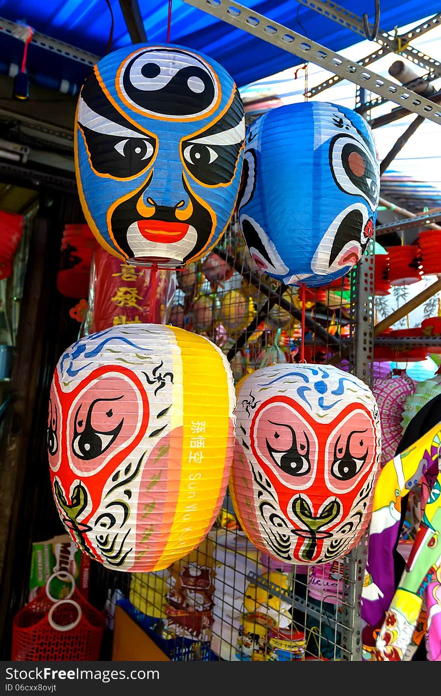 The lanterns on the market in Hochiminh city, Vietnam