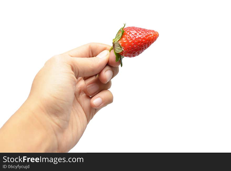 Strawberry in hand