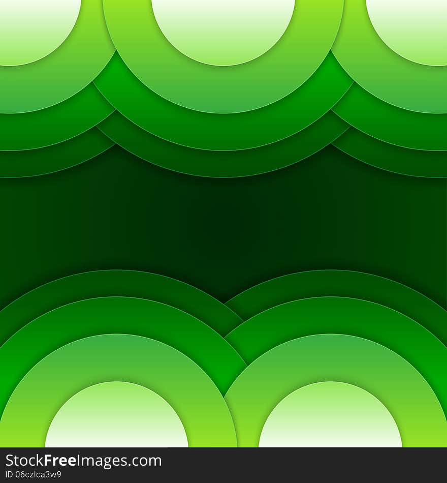 Abstract green round shapes background. RGB EPS 10