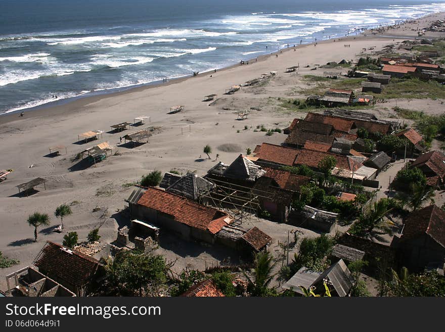 Parangtritis beautiful beaches in the district of Bantul, Yogyakarta, Indonesia