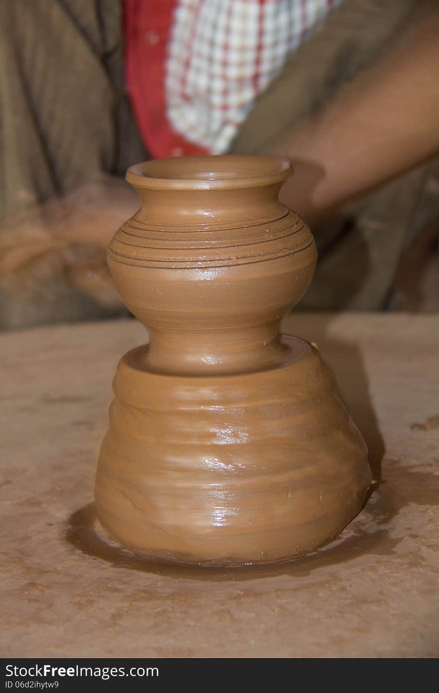 Jars/cups made up of clay by pottery process. Jars/cups made up of clay by pottery process