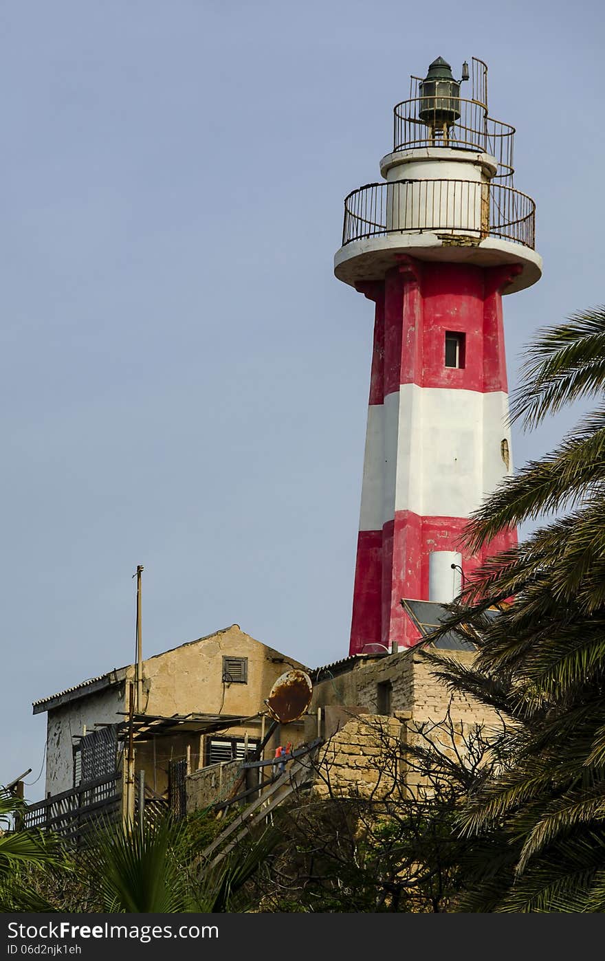 The Jaffa lighthouse in the city of Tel-Aviv Jaffa,