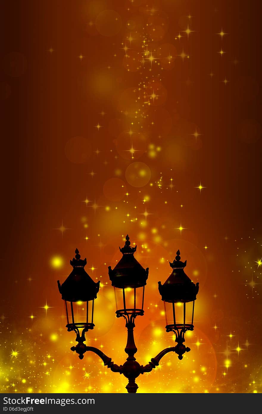 Street lamp on holiday background. Street lamp on holiday background