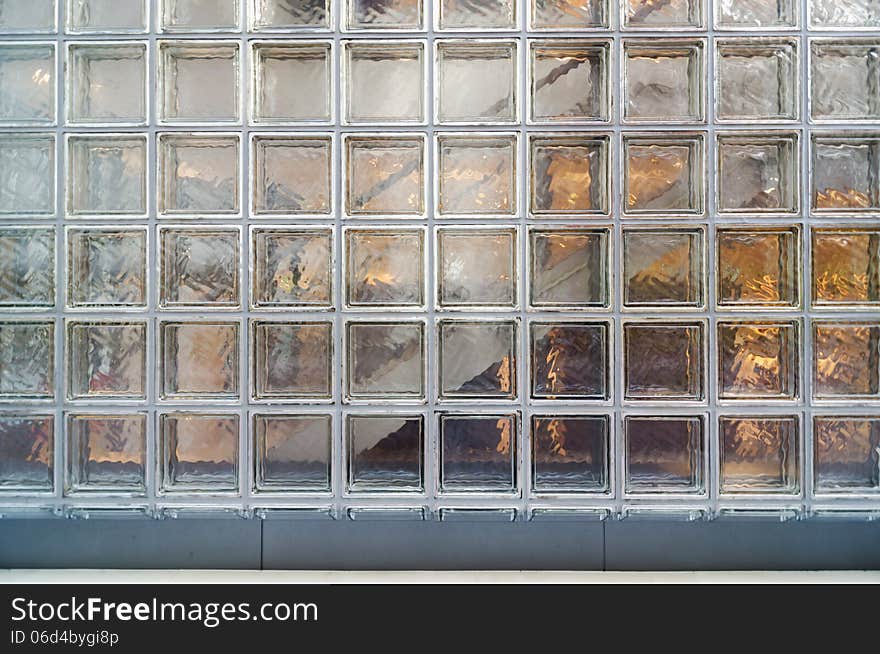 Pattern of Glass Block Wall