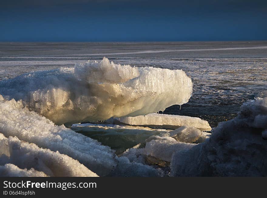 Antarctica, antarctic ice, snow winter scene