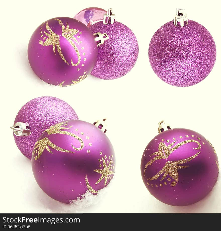 Purple Christmas balls