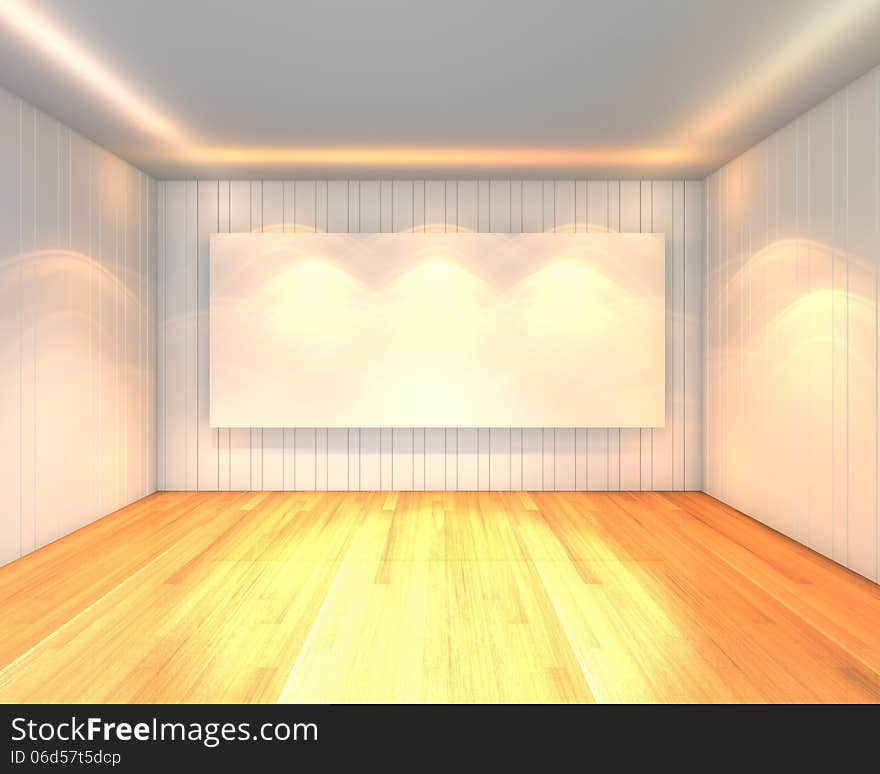 Empty room interior with white screen on abstract white wall in the meeting room. Empty room interior with white screen on abstract white wall in the meeting room.