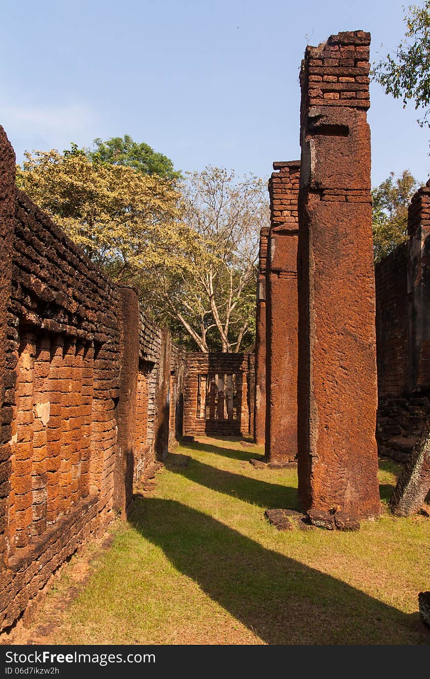 Old stone pillars , Kamphaeng Phet