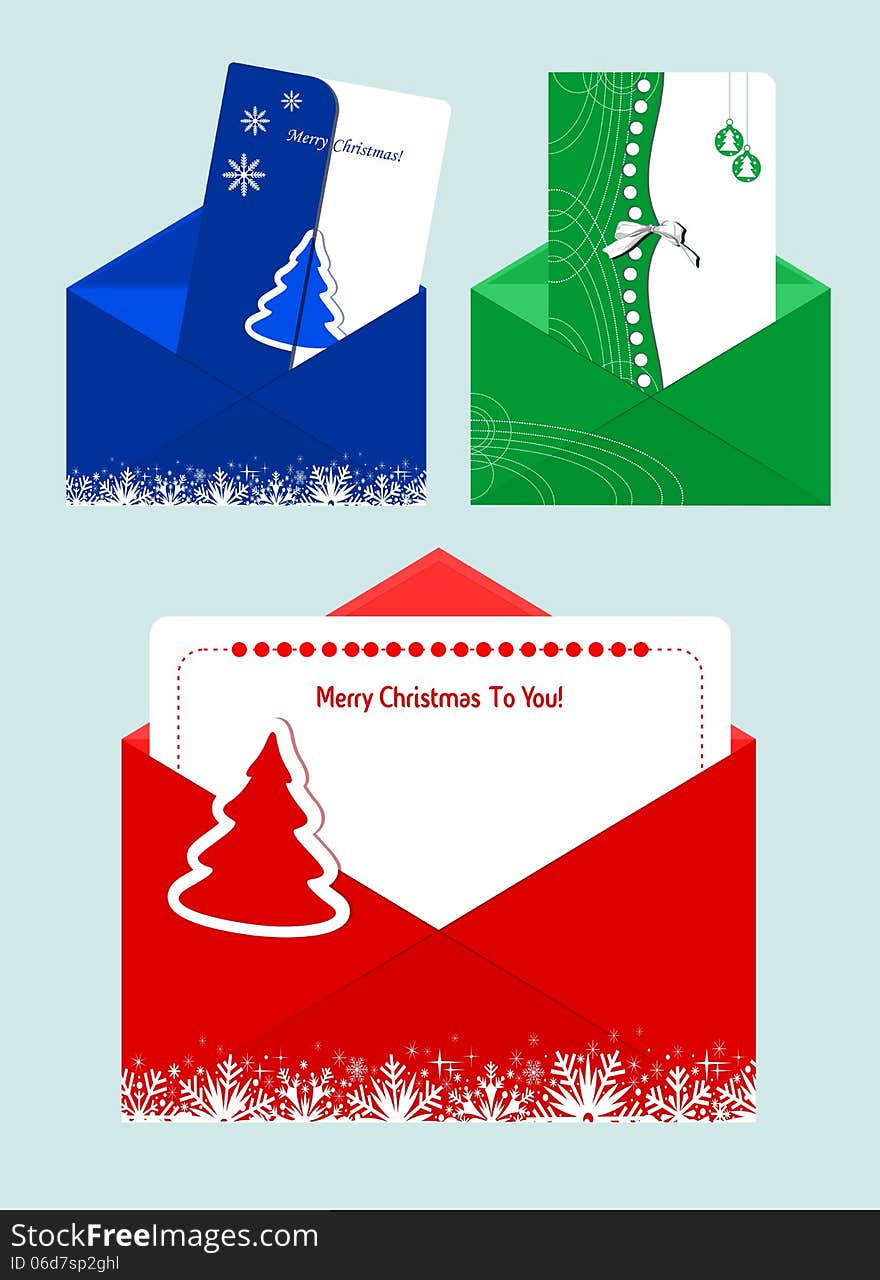 Set of Christmas cards