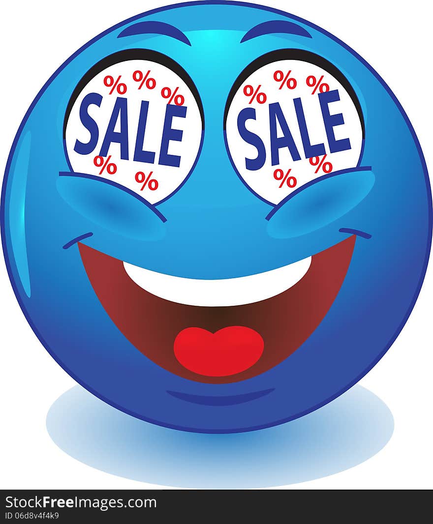 Blue smiley SALE