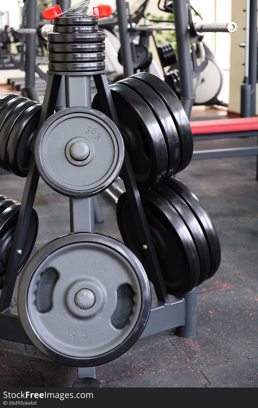 Barbell plates rack