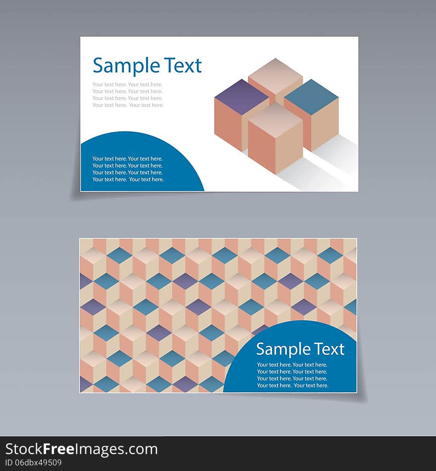 Vector business card abstract geometric background. Vector business card abstract geometric background.