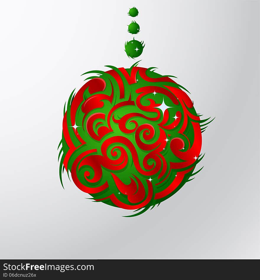 Vector illustration of the Christmas tree decoration