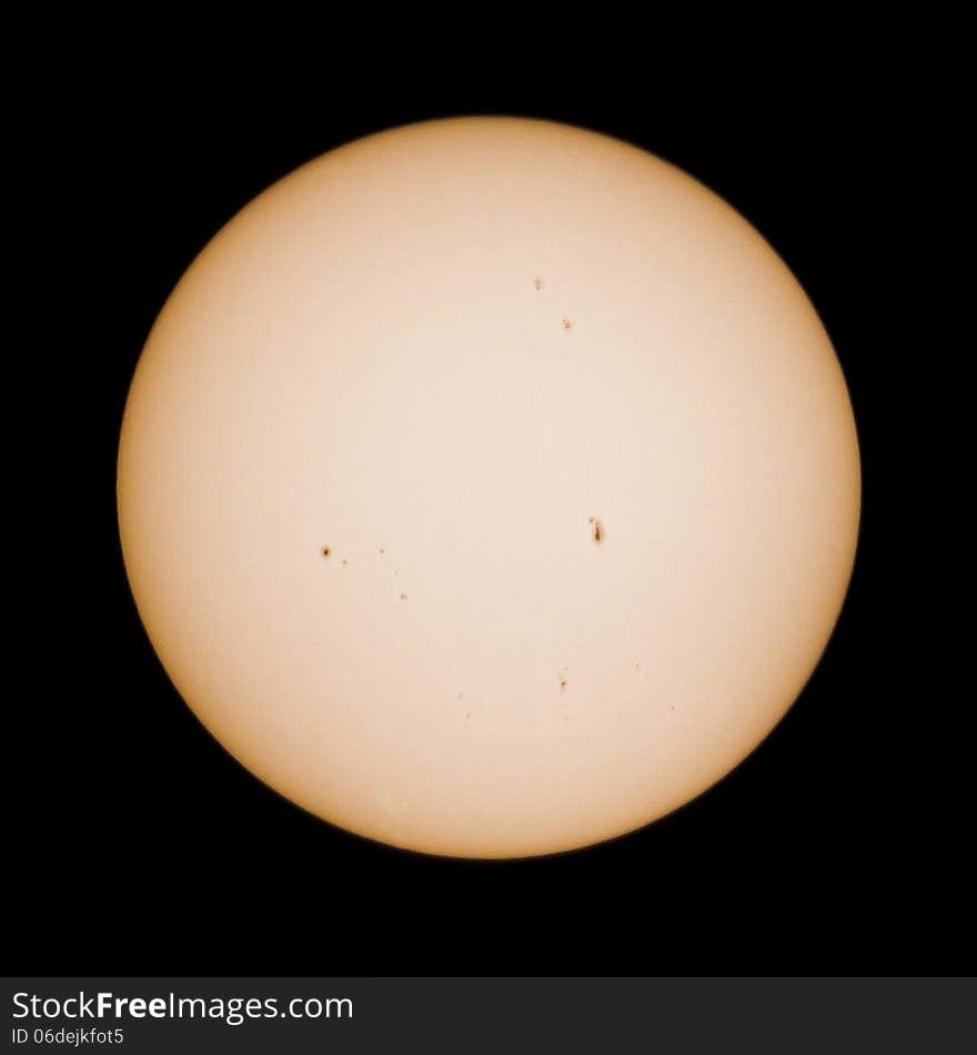 This photo was taken using a telescope with a focal length of 1000 mm using sunscreen on May 17, 2013 from poland. Black backround. This photo was taken using a telescope with a focal length of 1000 mm using sunscreen on May 17, 2013 from poland. Black backround.