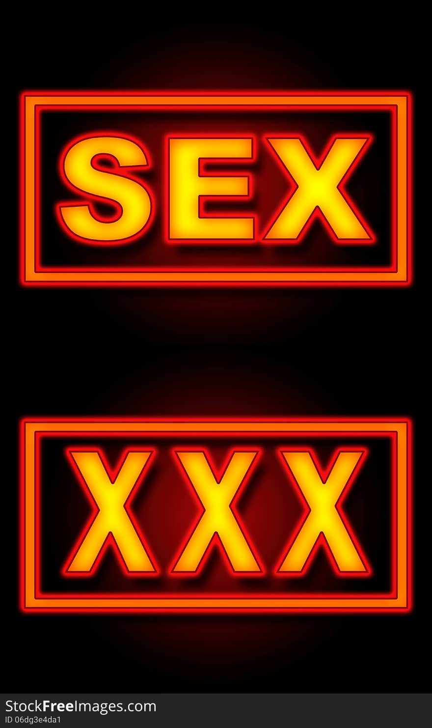 Sex and XXX text in neon sign over black background. Sex and XXX text in neon sign over black background.