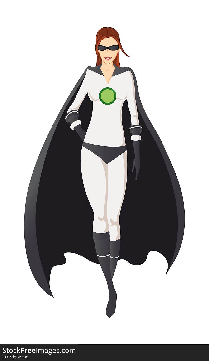 Pose of super hero girl illustration. Pose of super hero girl illustration