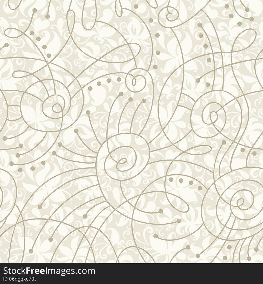 Seamless White Floral Pattern