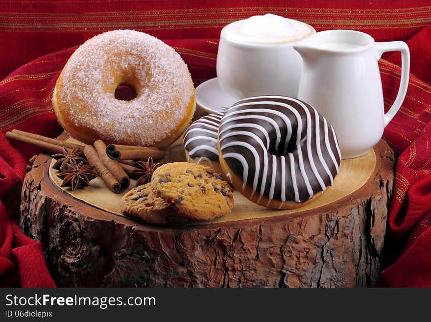 Donuts zebra and sugary donuts