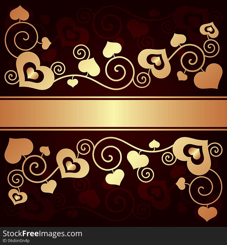 Valentine's day background with hearts vector illustration. Valentine's day background with hearts vector illustration