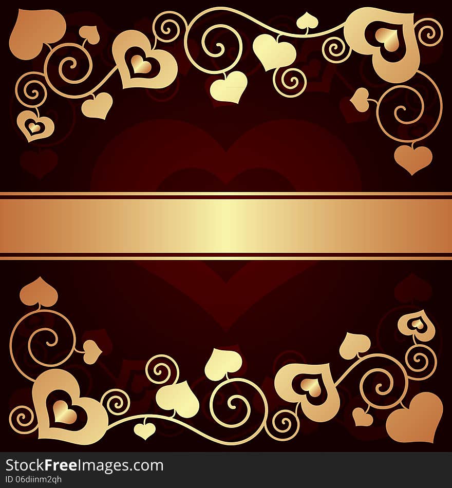 Valentine's day background with hearts vector illustration. Valentine's day background with hearts vector illustration