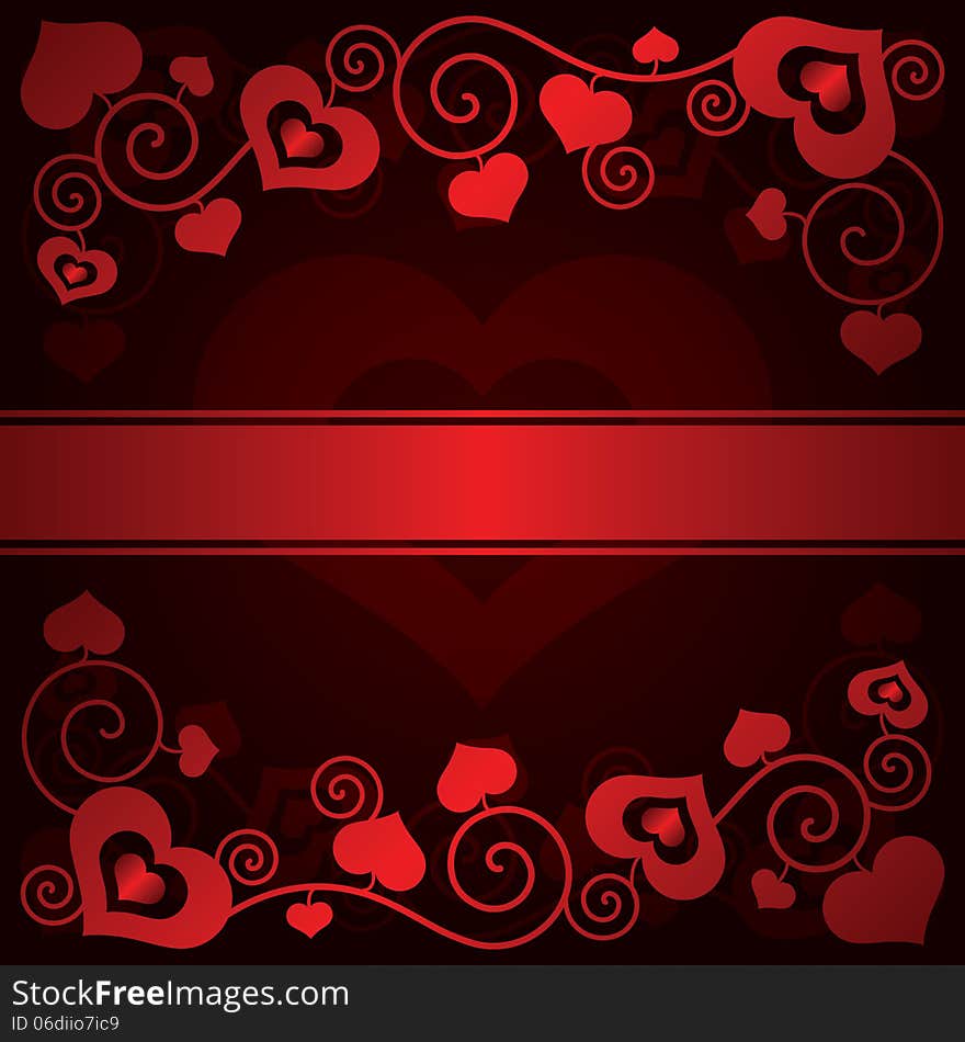 Valentine's day background with hearts vector illustration. Valentine's day background with hearts vector illustration