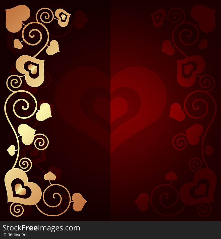 Valentine's day background with hearts vector illustration. Valentine's day background with hearts vector illustration