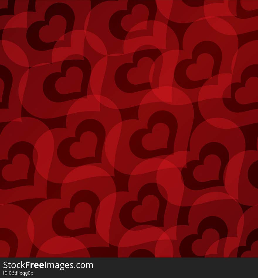 Valentine's day background with hearts seamless pattern vector illustration. Valentine's day background with hearts seamless pattern vector illustration