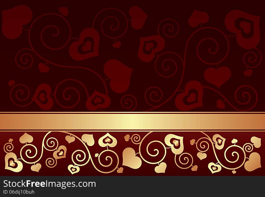 Valentine's day background with hearts vector illustration. Valentine's day background with hearts vector illustration