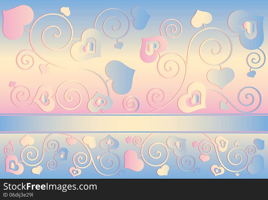 Valentine's day background with hearts vector illustration. Valentine's day background with hearts vector illustration