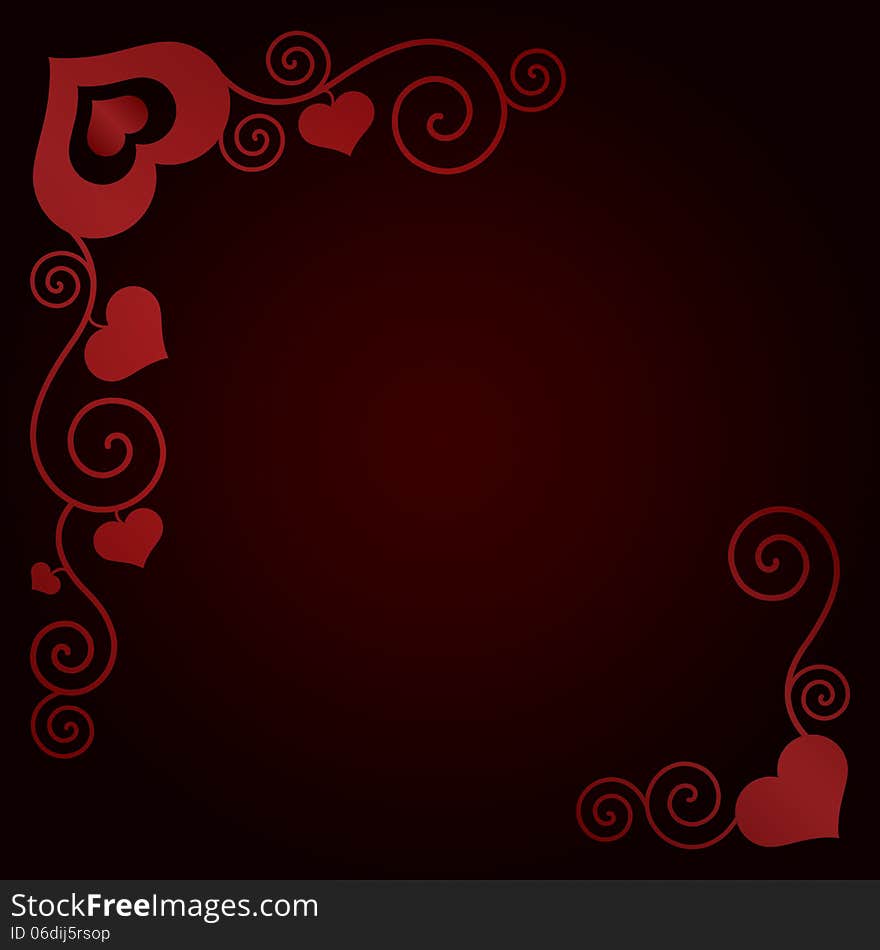 Valentine s day background with hearts